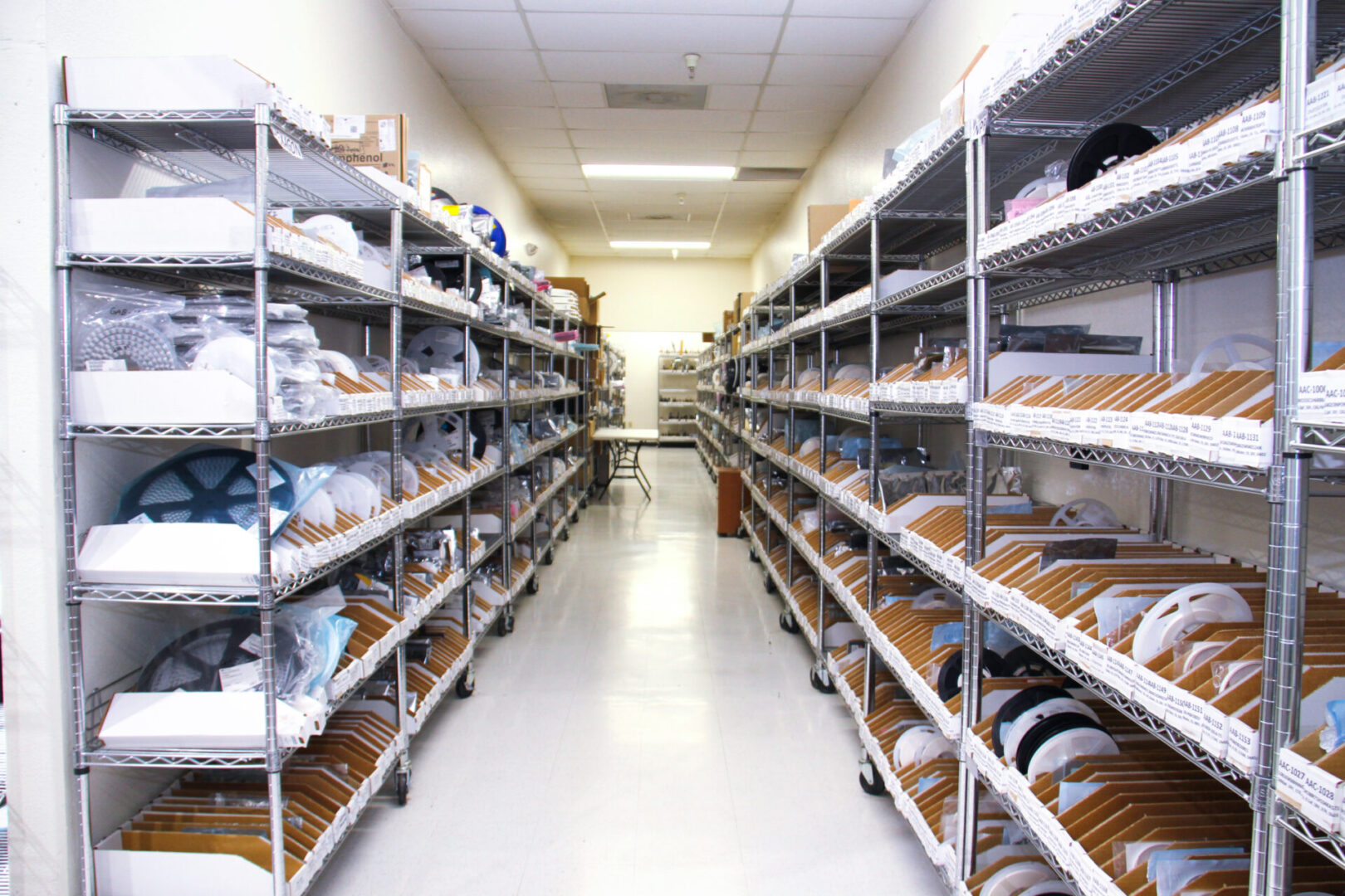 A room filled with lots of shelves and racks.